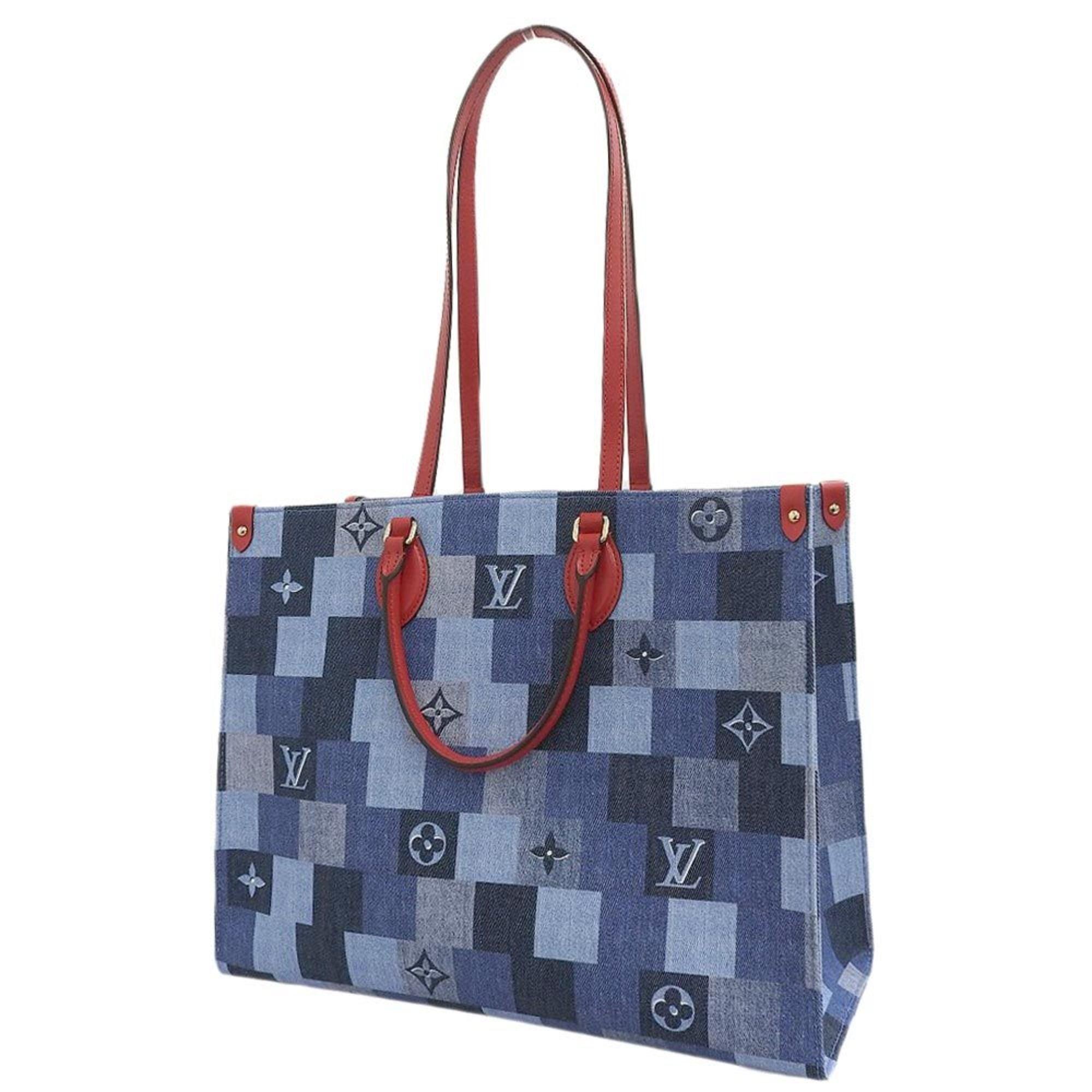 Louis Vuitton On The Go Canvas Handbag (pre-owned) in Blue