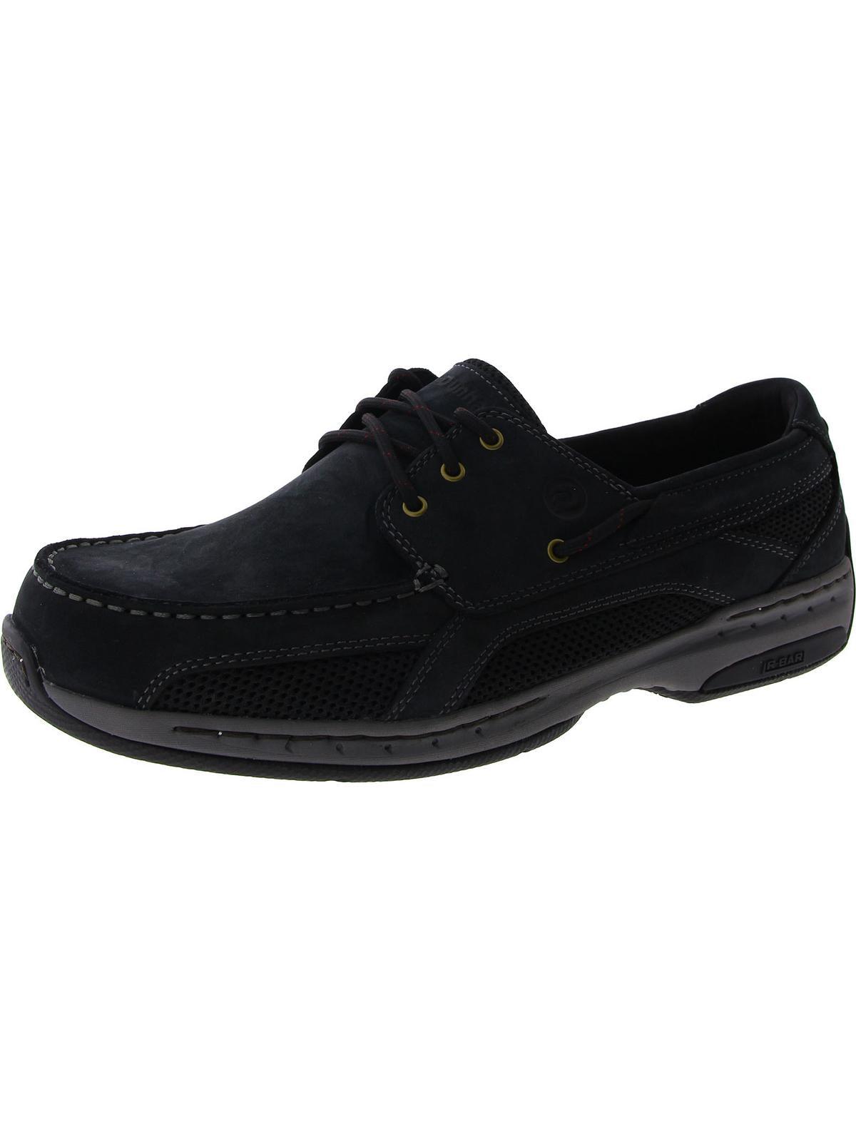 Dunham By New Balance Captain Leather Lace Up Boat Shoes in Black for Men Lyst