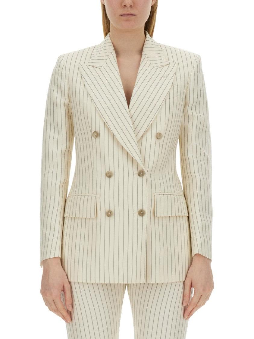 ジャケット Tom Ford Double-Breasted Jacket Wallis WALLIS DOUBLE BREASTED PEAK LAPEL VELVET JACKET | Tom Ford