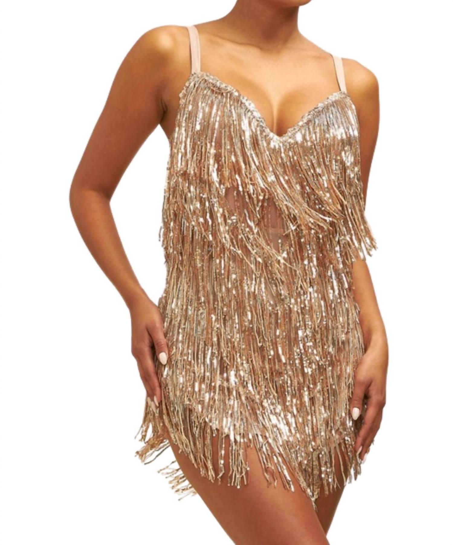 luxxel gold dress Sun And Sea Dress L Ivory by Lane 201 main image 1