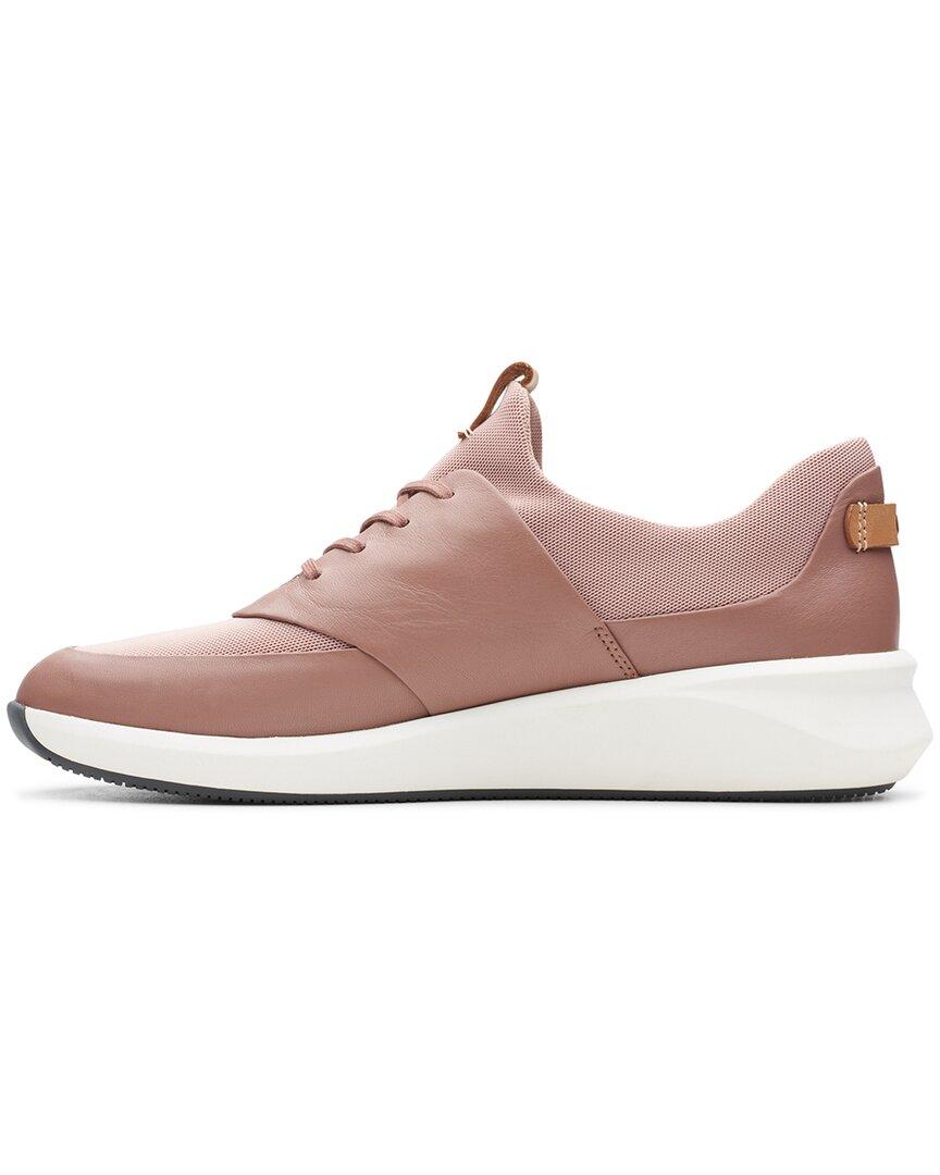 Clarks Un Rio Lace Leather Shoe in Pink | Lyst