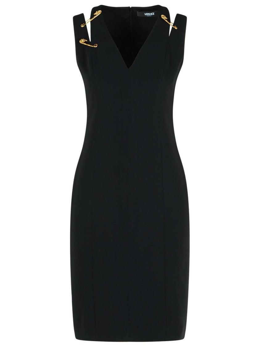 ワンピース VERSACE VISCOSE SLEEVELESS DRESS Gianni Versace 1997 Black Viscose Jersey Sleeveless Dress
