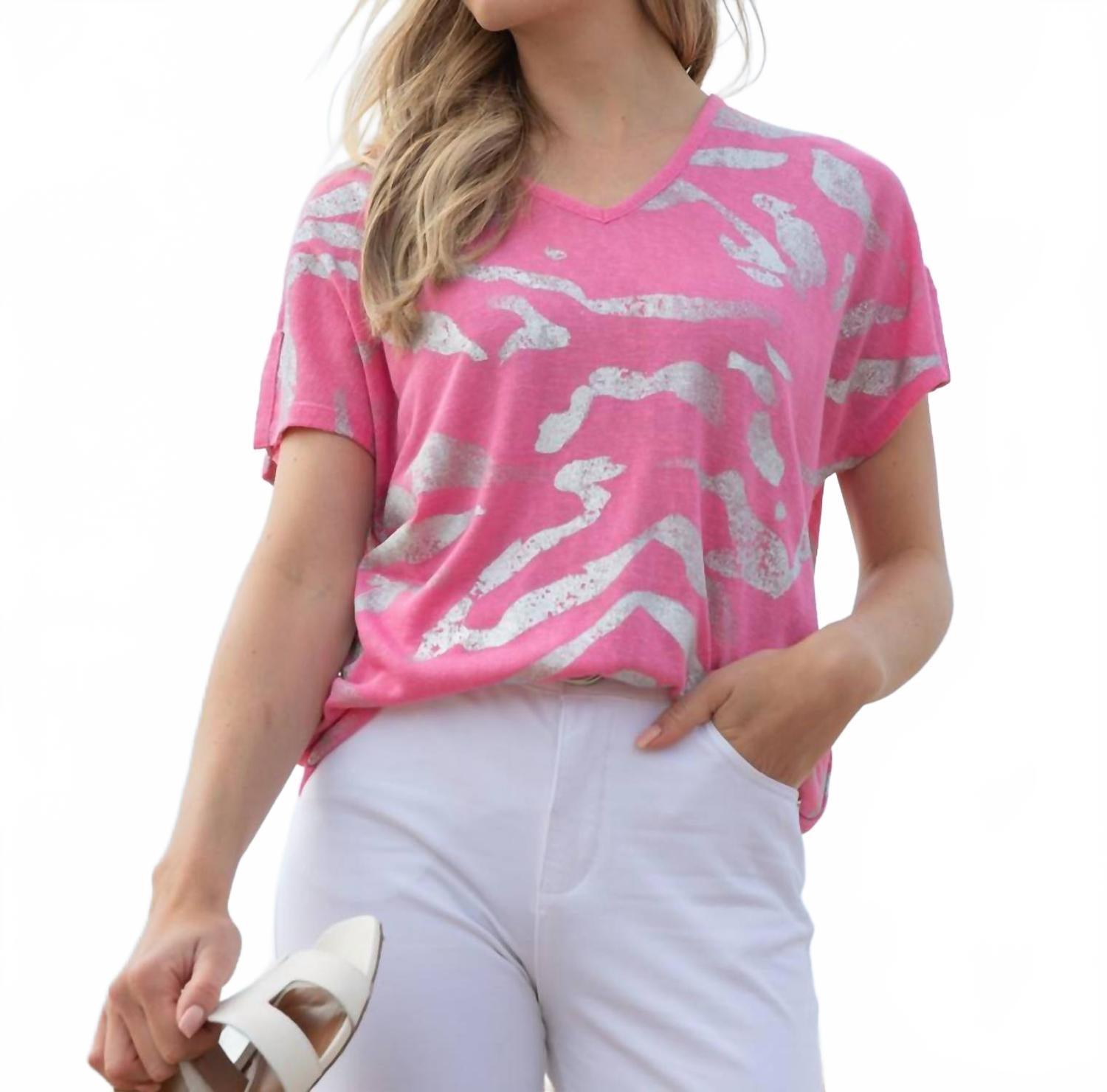 トップス Marble Print Jersey Crew Neck Top blue Tops and T-shirts Jersey Woman | Max Mara