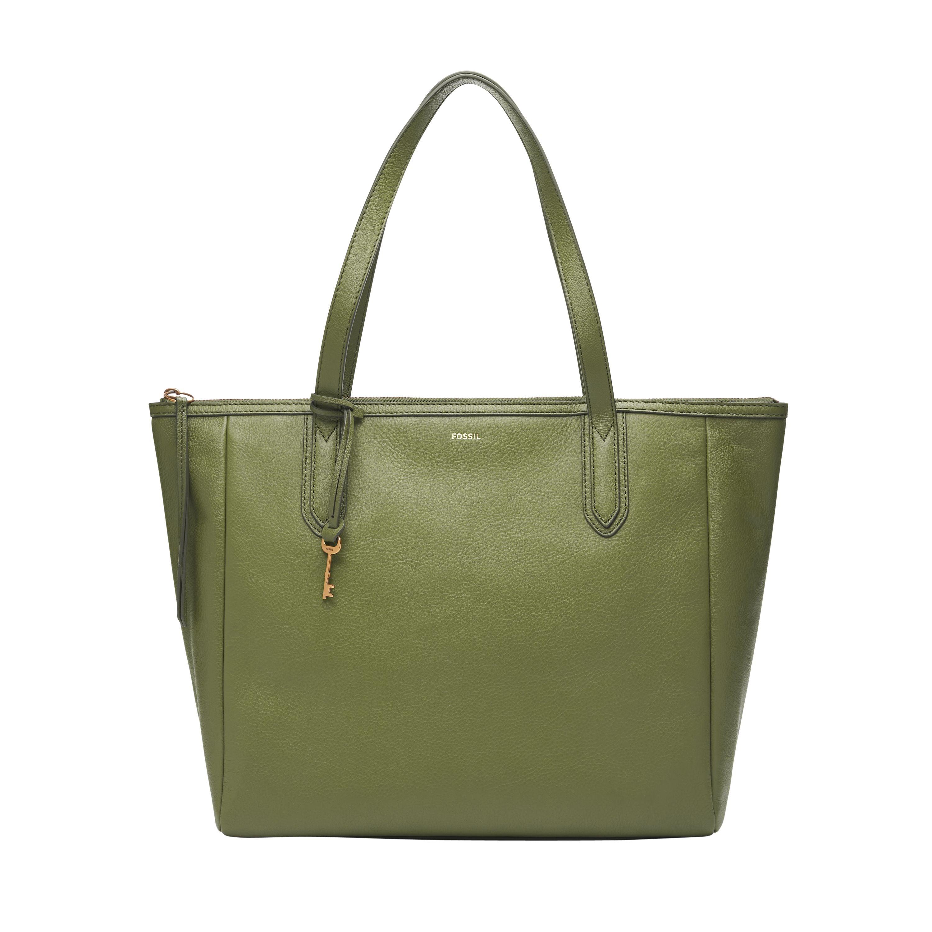 Fossil Sydney Litehide Leather Tote in Green | Lyst