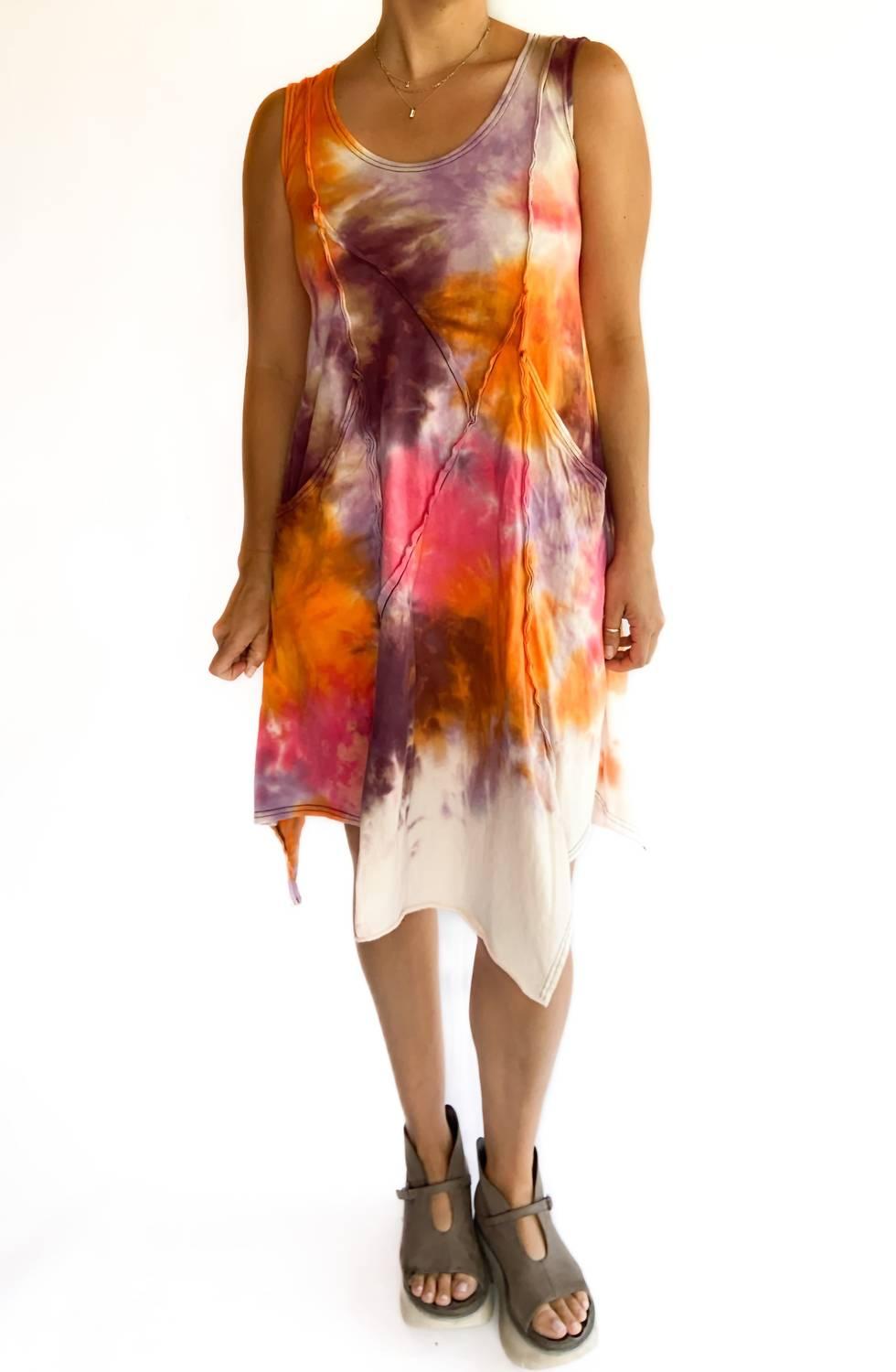 Cynthia Ashby Eden Sleeveless Midi Dress in Orange | Lyst