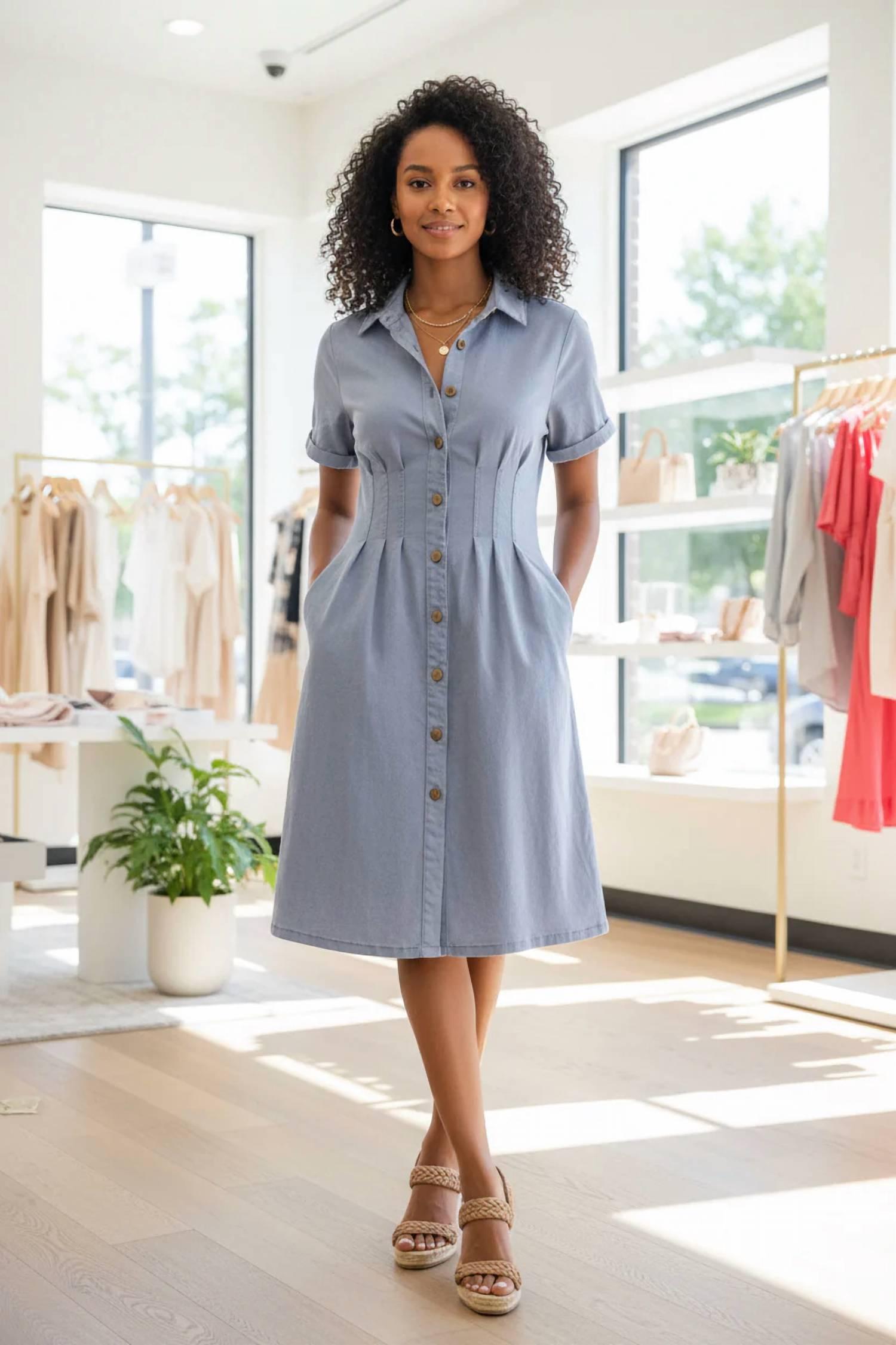 she sky blue dress Floral Tiered Midi Dress W/ Bubble Sleeve - She + Sky