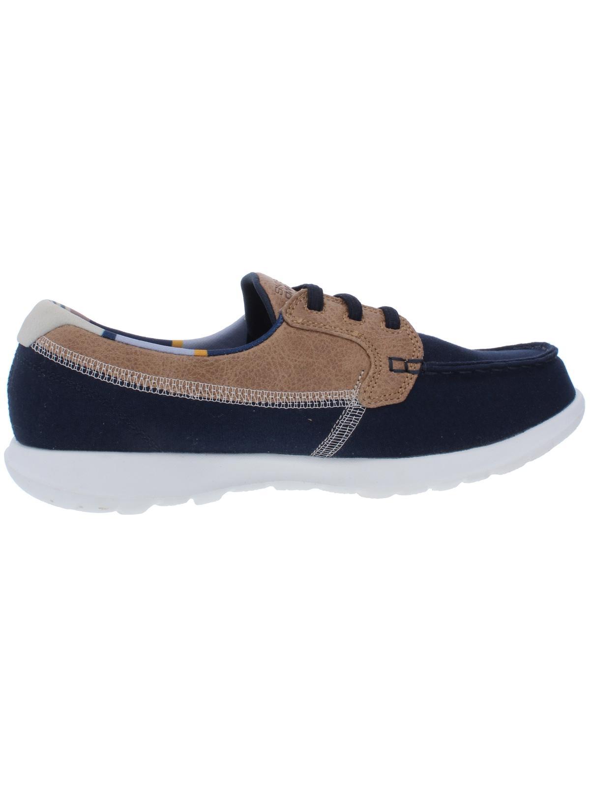 Skechers Playa Vista Canvas Lightweight Boat Shoes in Blue | Lyst