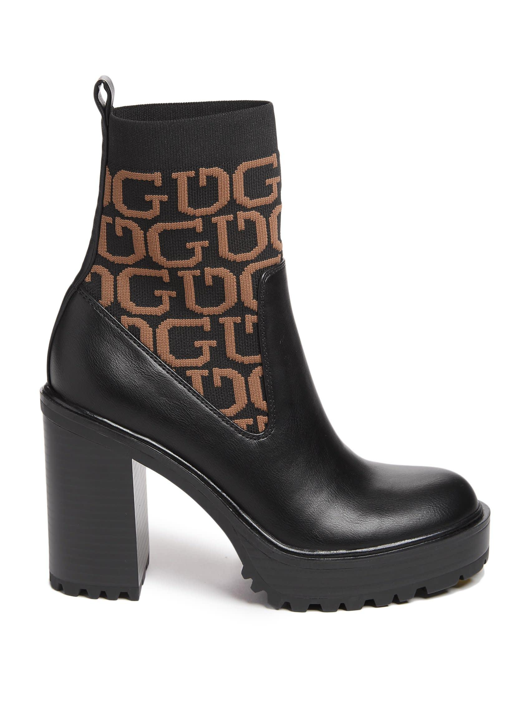 Guess Factory Heeled Logo Boots | Lyst