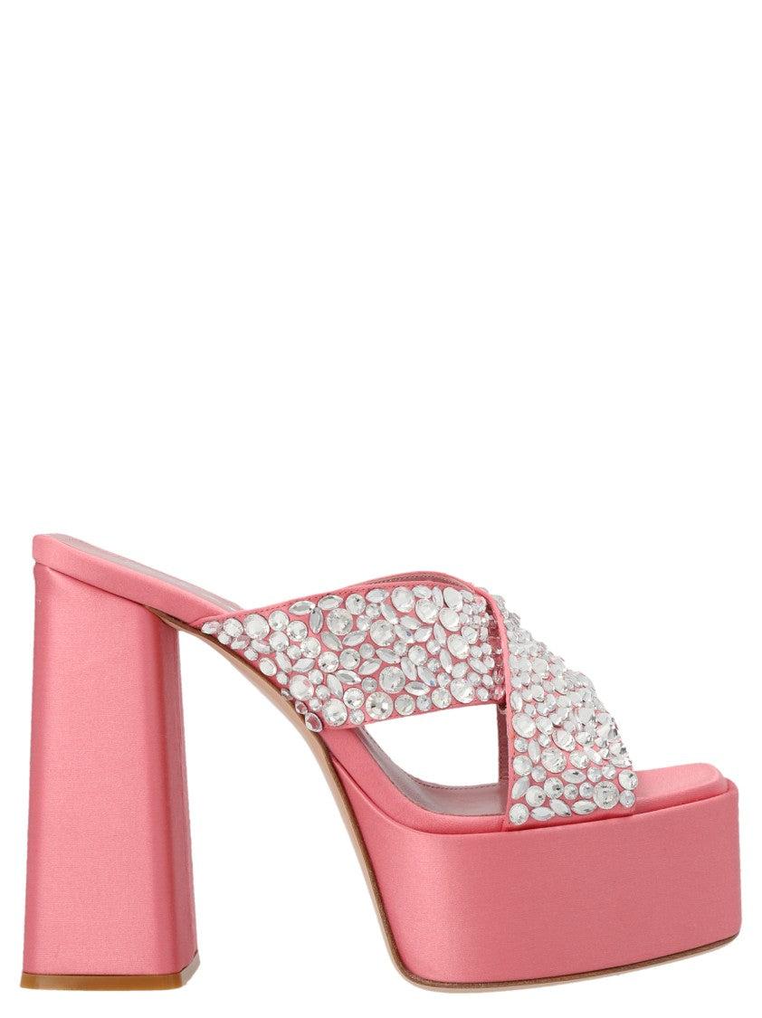 サンダル・ミュール HAUS OF HONEY Crossed band sandals Pink HAUS OF HONEY Sandal heels for Women | Online Sale up to 80