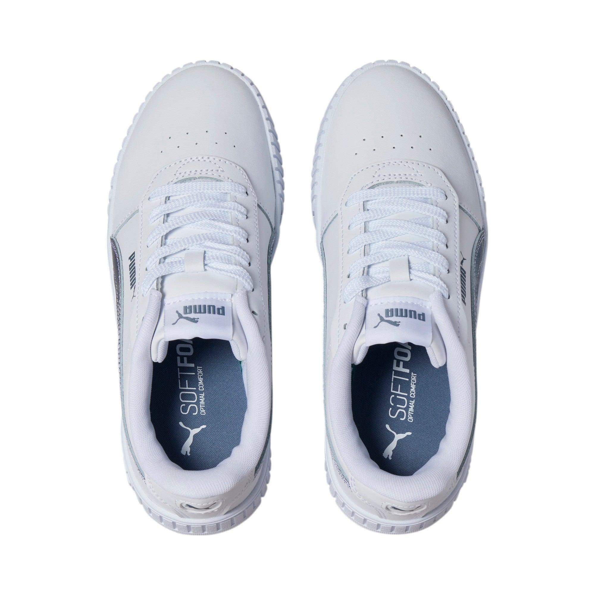 PUMA Carina 2.0 Cloudy Metallic Sneakers in White | Lyst