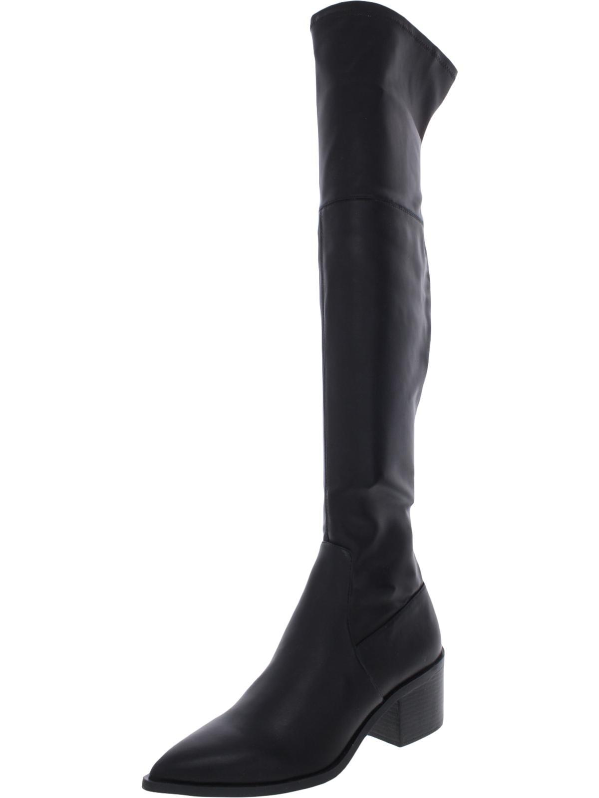Steve Madden Aleda Faux Leather Tall Overtheknee Boots in Black Lyst