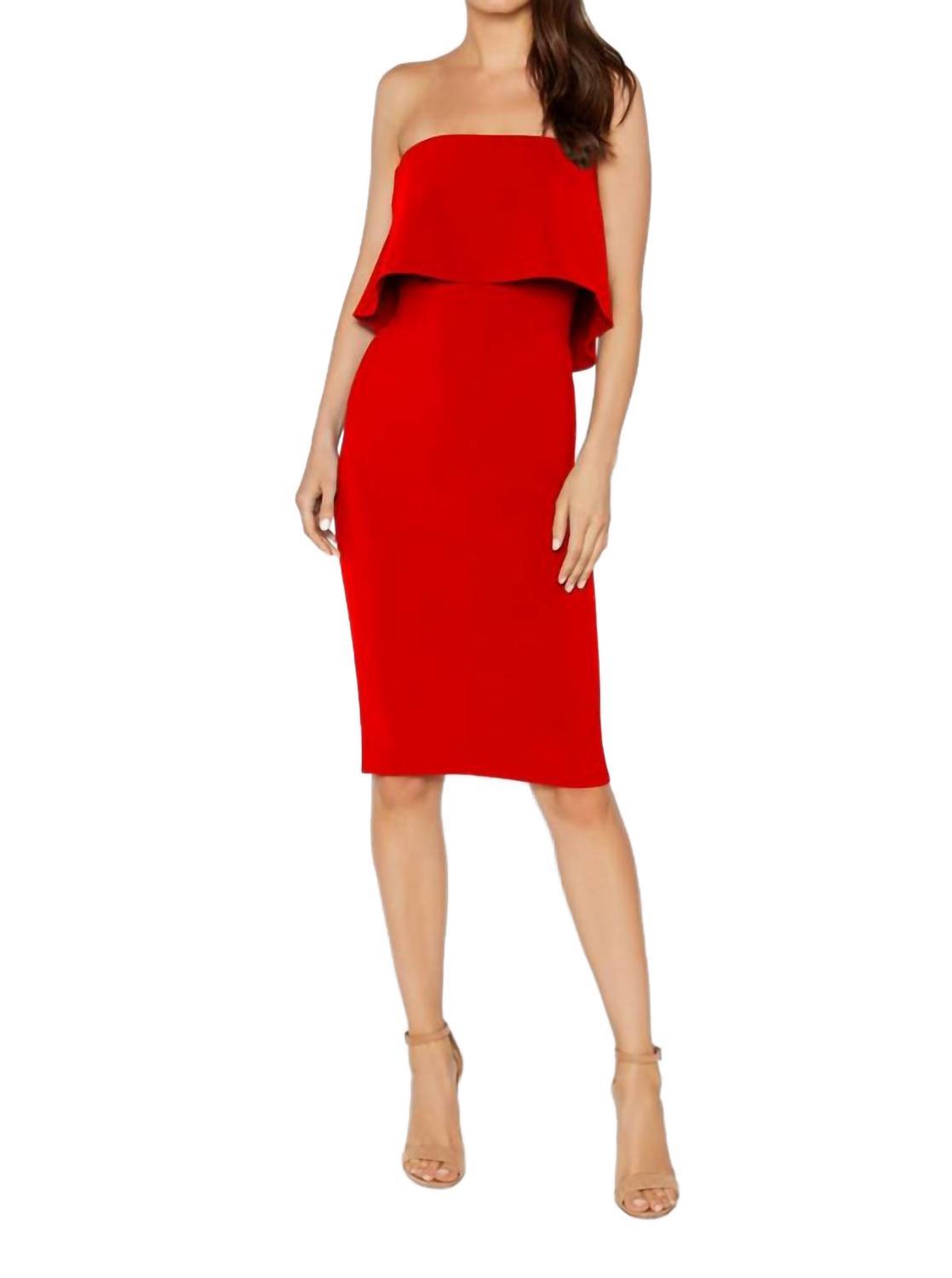 likely dresses Heather Tie Ribbons Front Midi Dress in White – The Design Closets main image 1