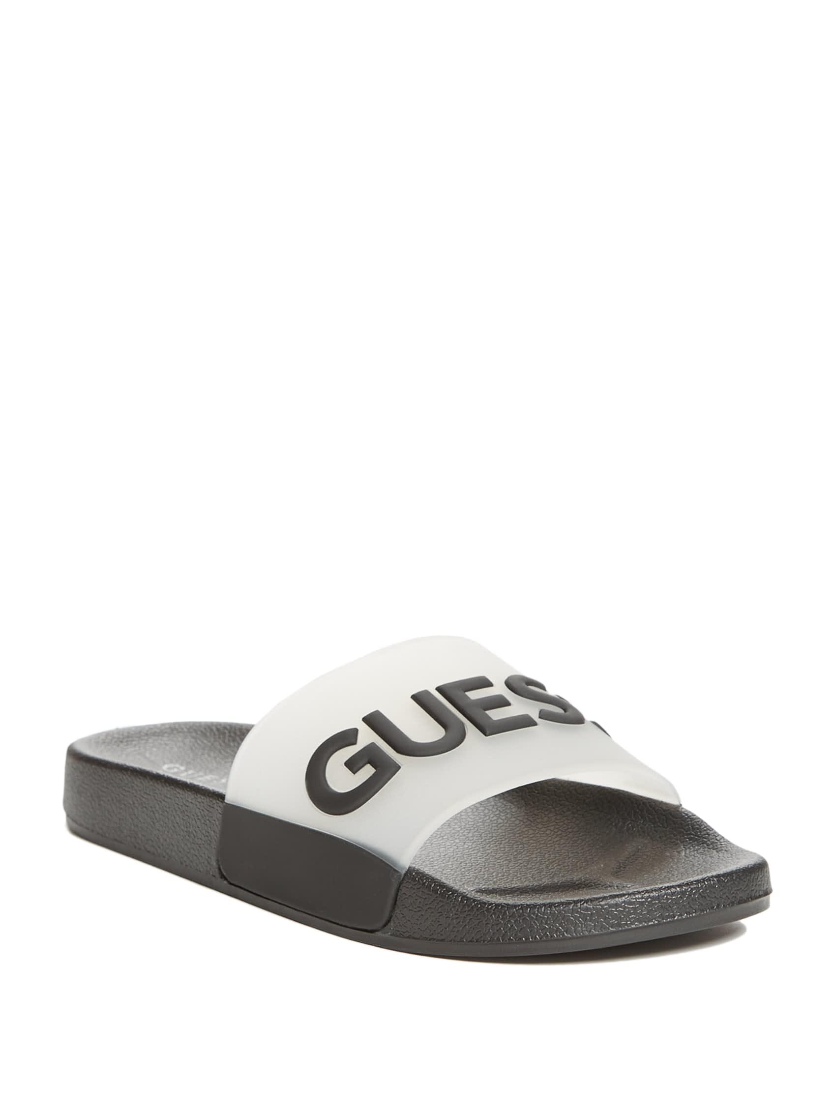 Guess Factory Lana Logo Slide Sandals in Black | Lyst