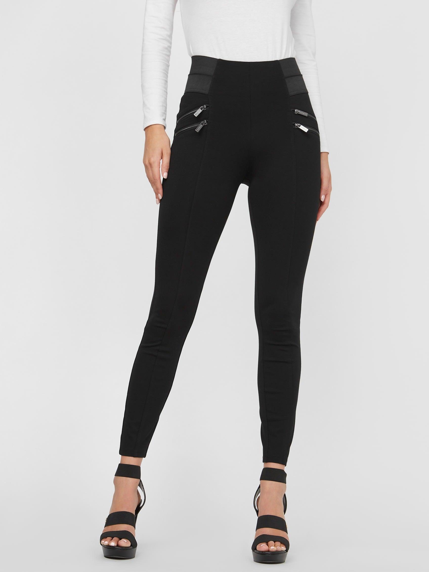 Guess Factory Penny Ponte Pants in Black | Lyst