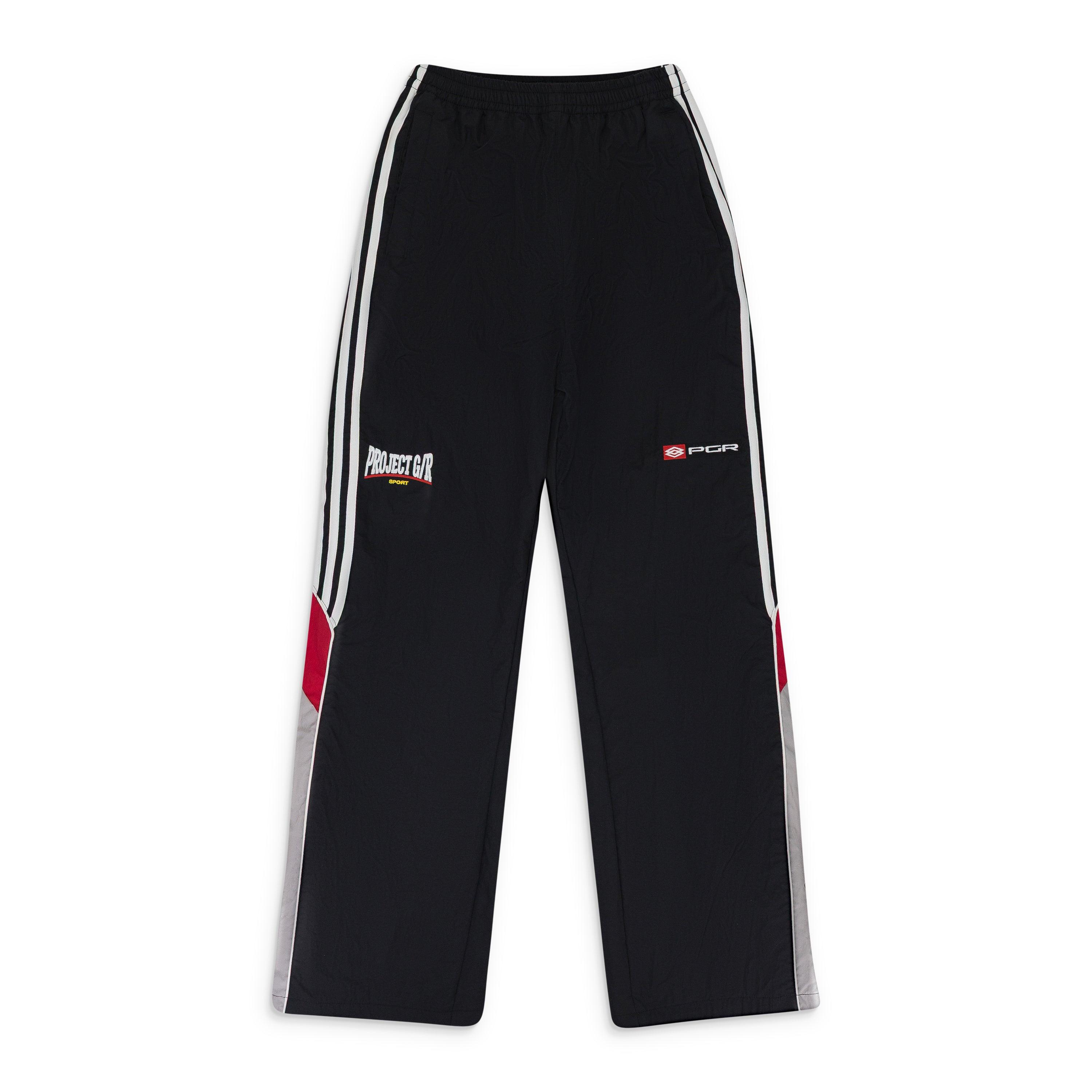 パンツ Project gr NYLON TRACK PANTS 3 PROJECT G/R Retro Baggy Nylon Track Pants in Black for Men