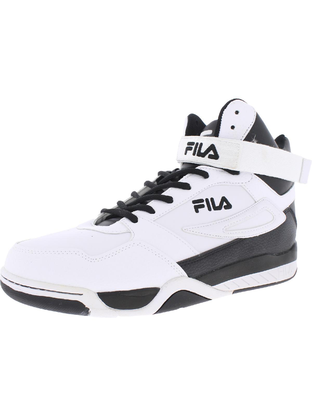 Fila Multiverse Faux Leather Mid Top Sneakers in White for Men Lyst