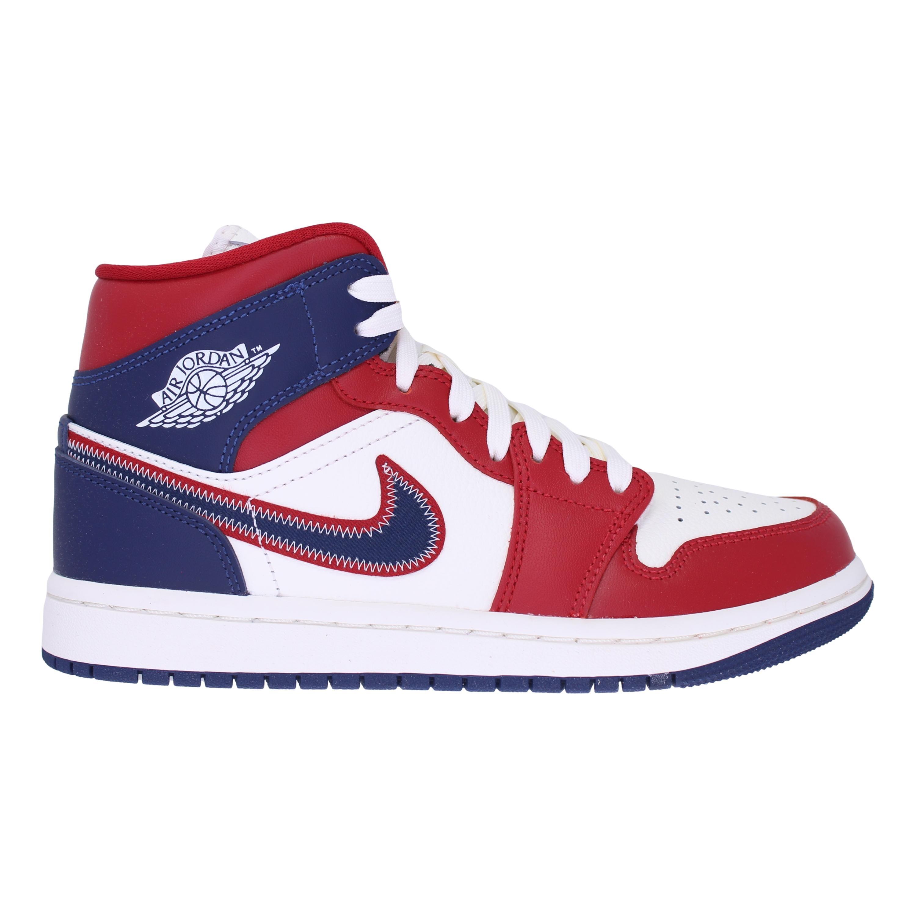 Nike Air Jordan 1 Mid Se Gym Red/midnight Navy-sail Dq7648-600 | Lyst