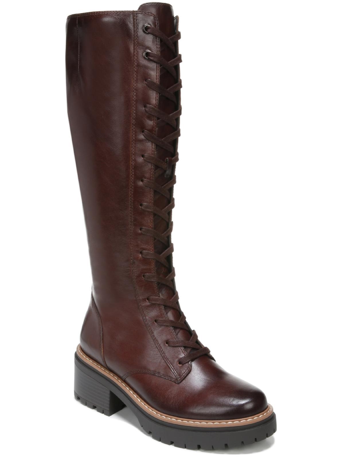 Naturalizer Johni Leather Tall Kneehigh Boots in Brown Lyst