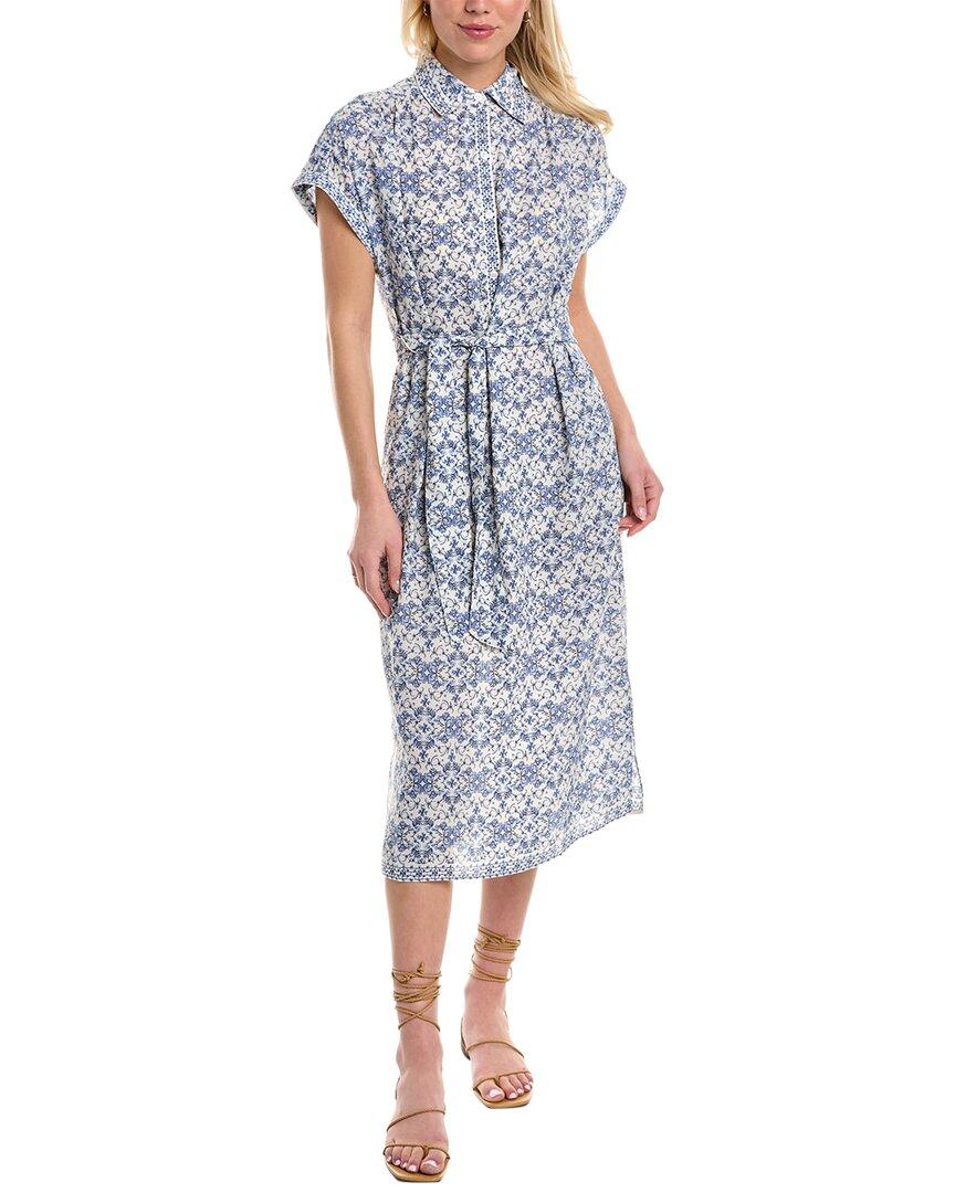 Max Studio Collared Midi Dress in Blue Lyst