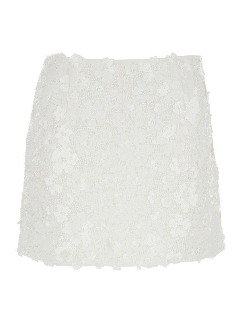 MICHAEL Michael Kors Floral Lace Midrise Miniskirt With