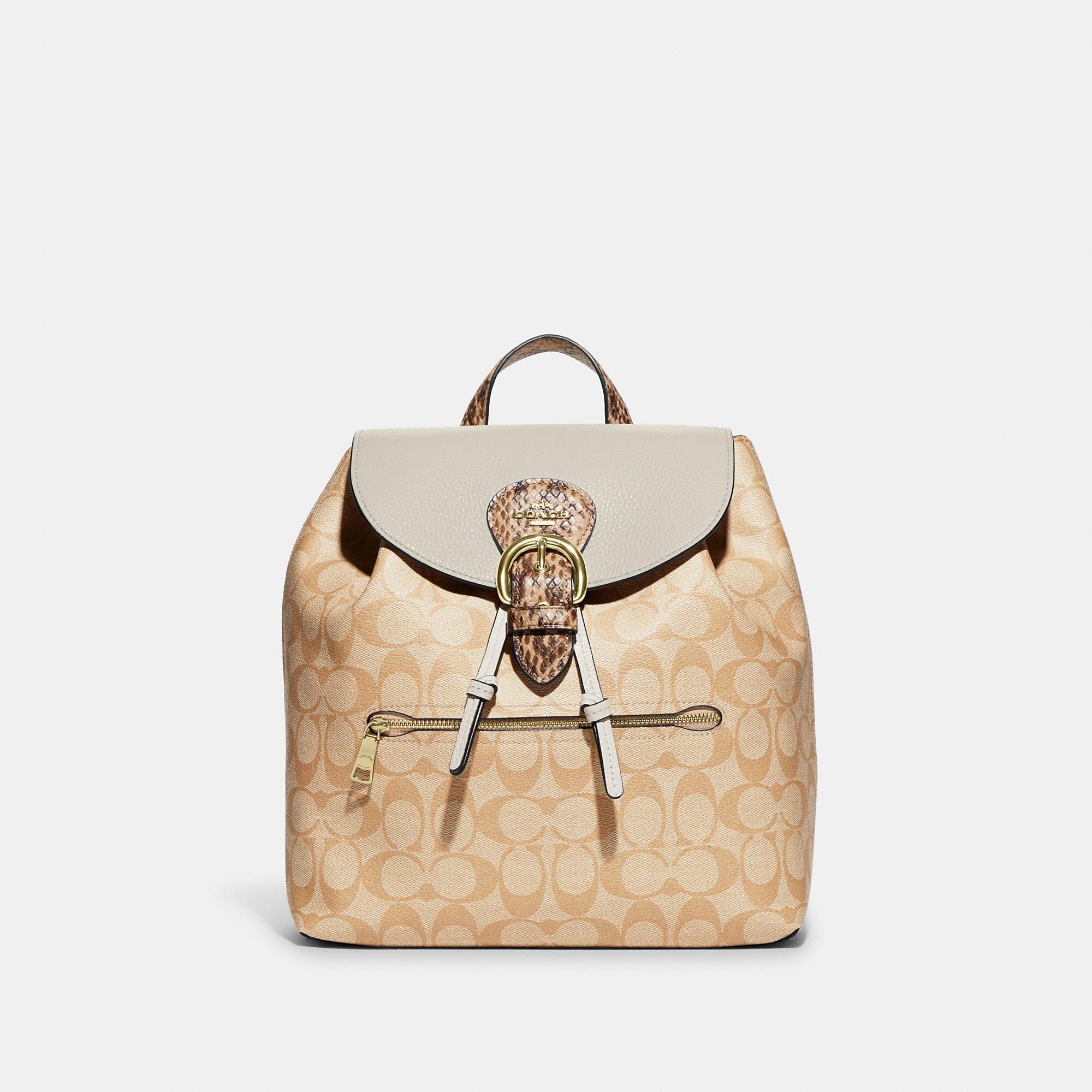 Coach Outlet Kleo Backpack In Blocked Signature Canvas | Lyst