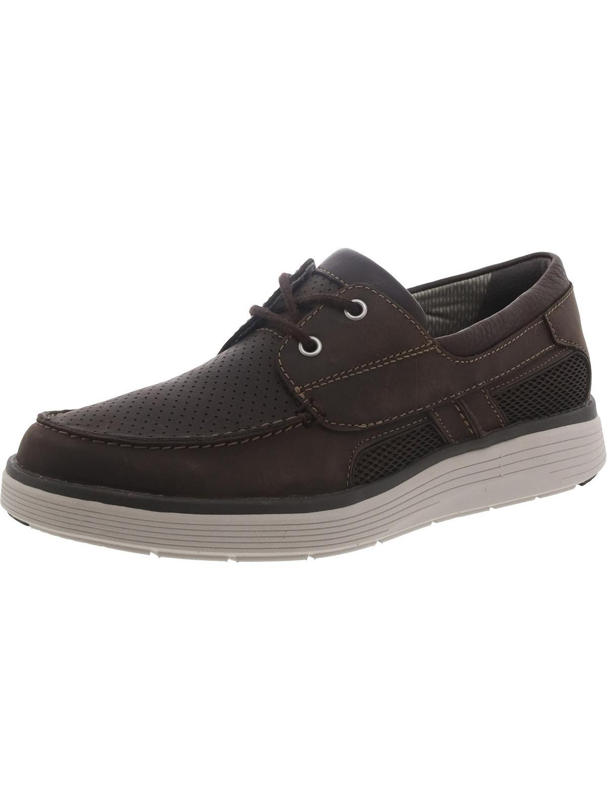 Clarks Un Abode Step Leather Lace Up Boat Shoes in Brown for Men Lyst