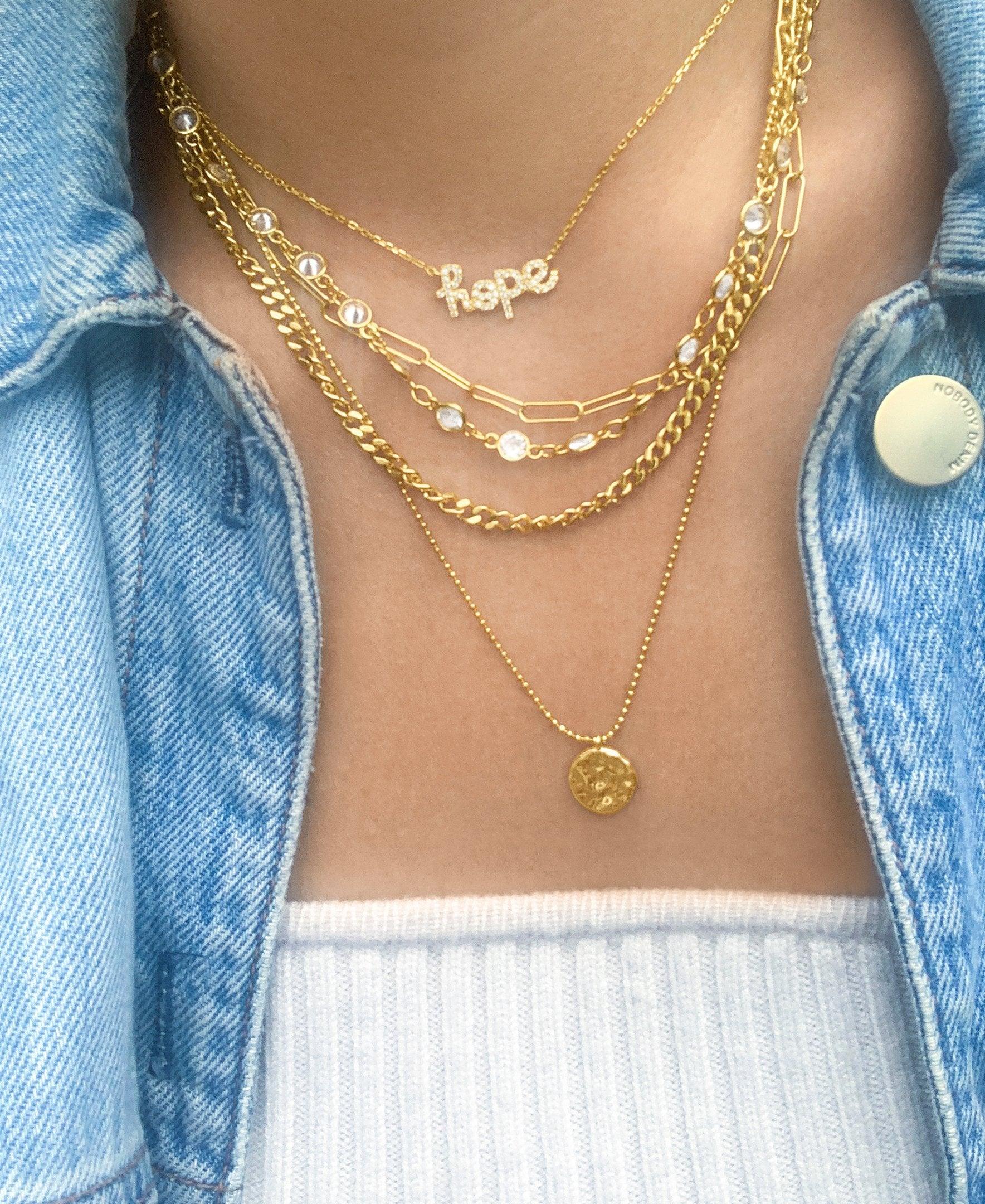 Adornia Messy Layered Necklace With 