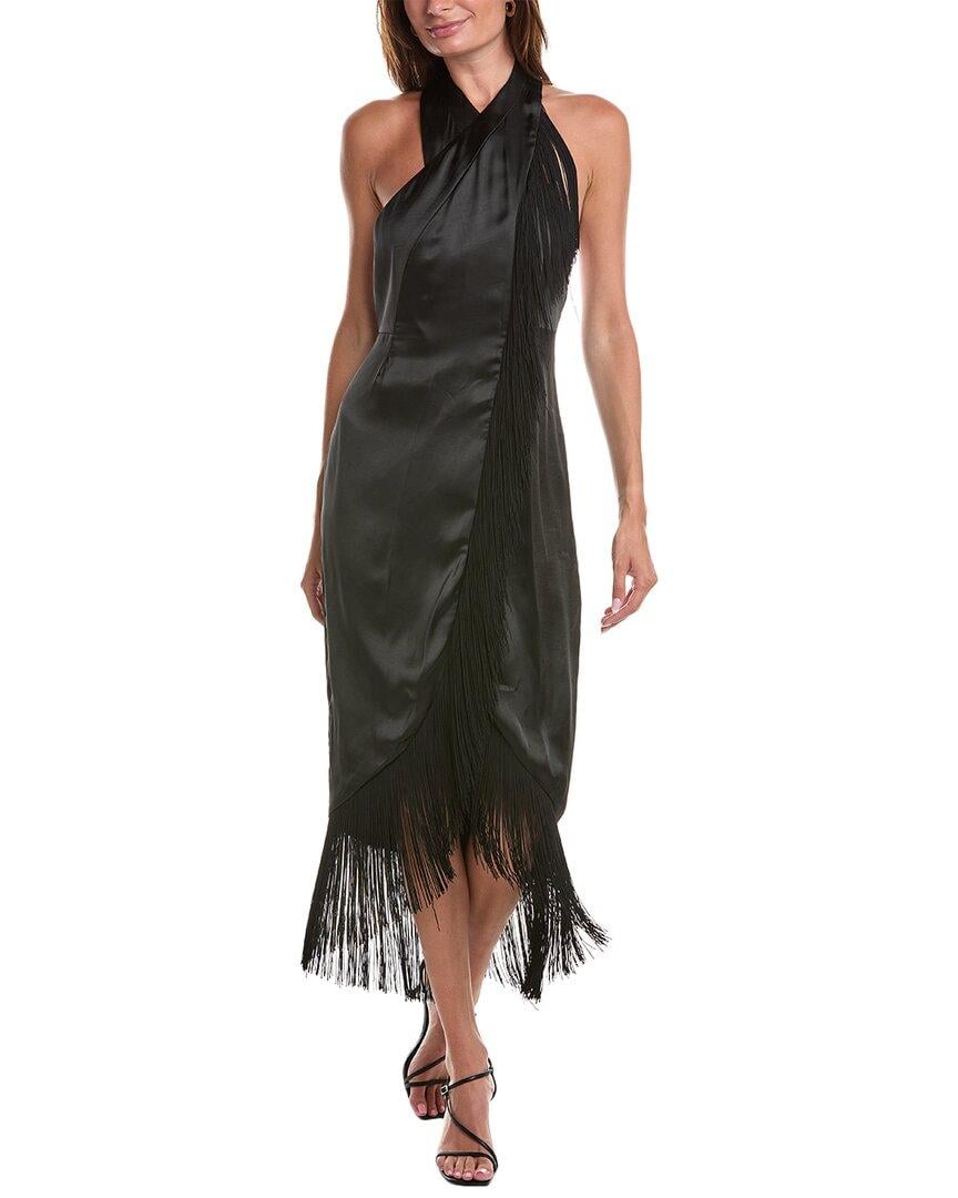 完売間近！【BCBG MAXAZRIA】Gathered Halter Midi Dress Gorgeous Max Azria Collection Silk Halter Midi Dress with