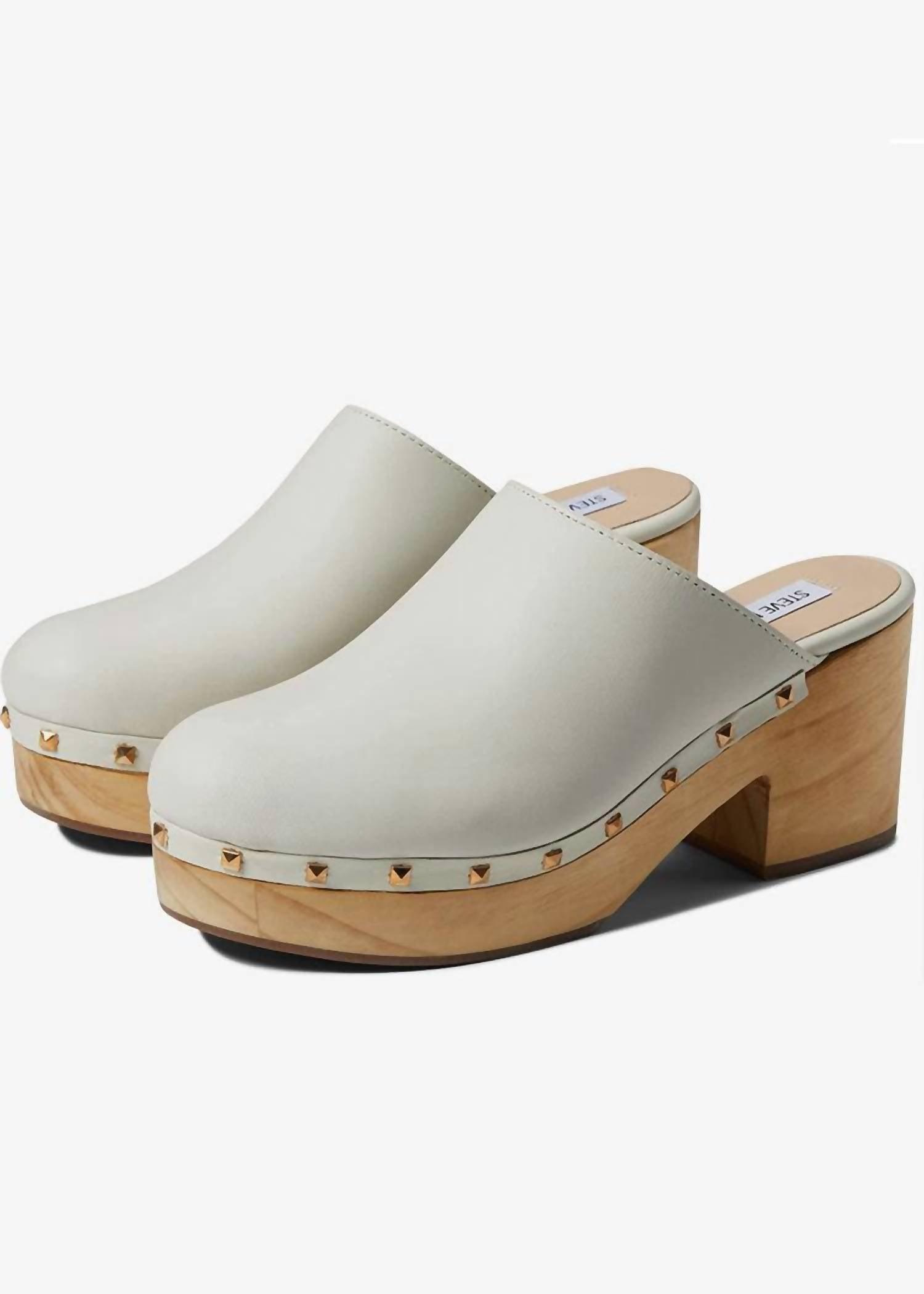 Steve Madden Brooklyn Leather Clog In Bone in White Lyst