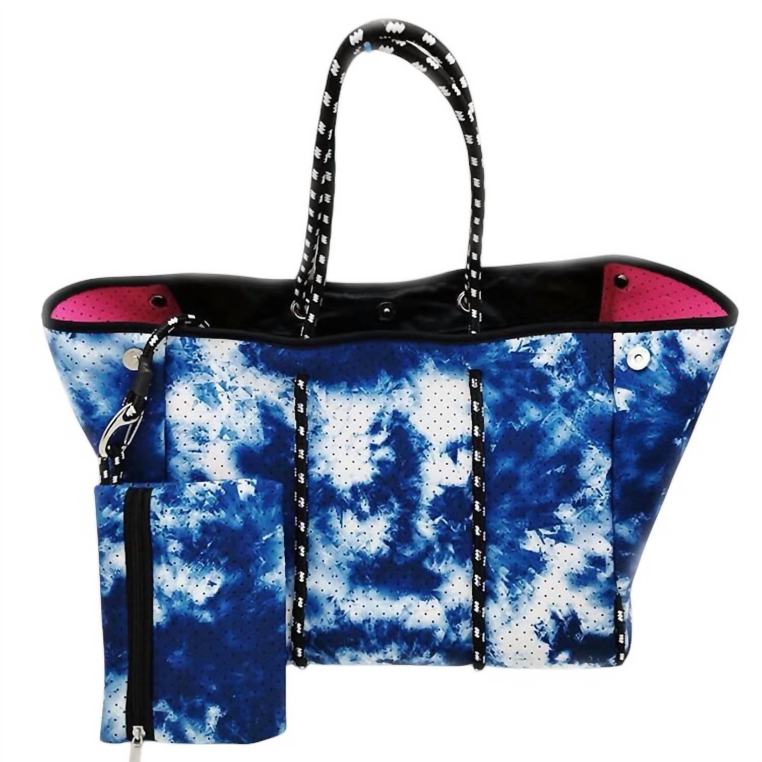 Julia Rose Tie Dye Neoprene Bag in Blue Lyst