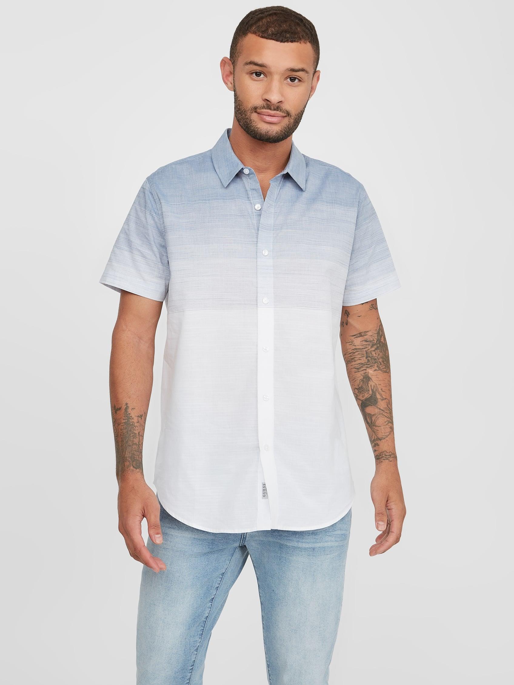 Guess Factory Qino Ombre Shirt in Blue for Men | Lyst