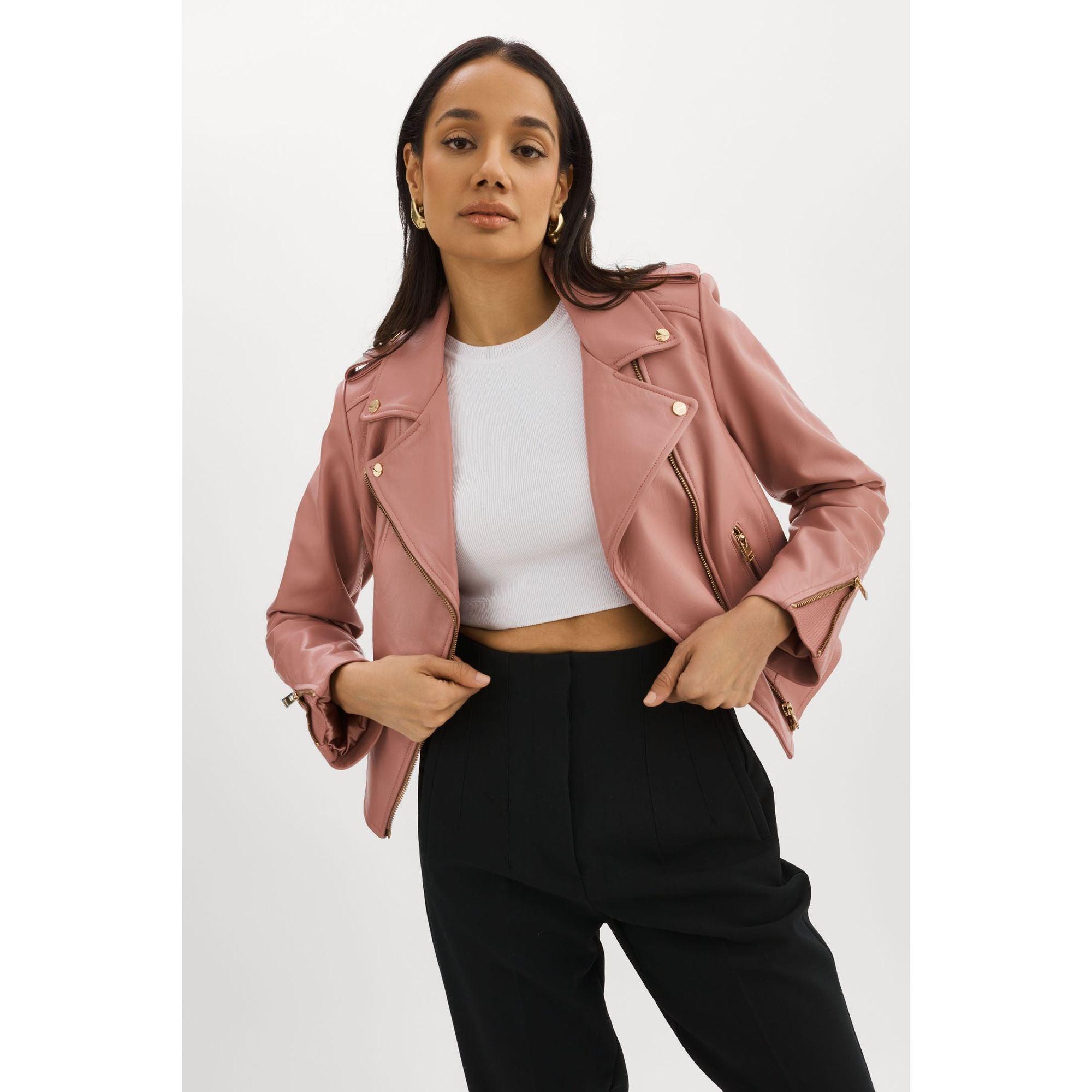 Theia Lamarque Leather LaMarque Holy Leather Biker Jacket W