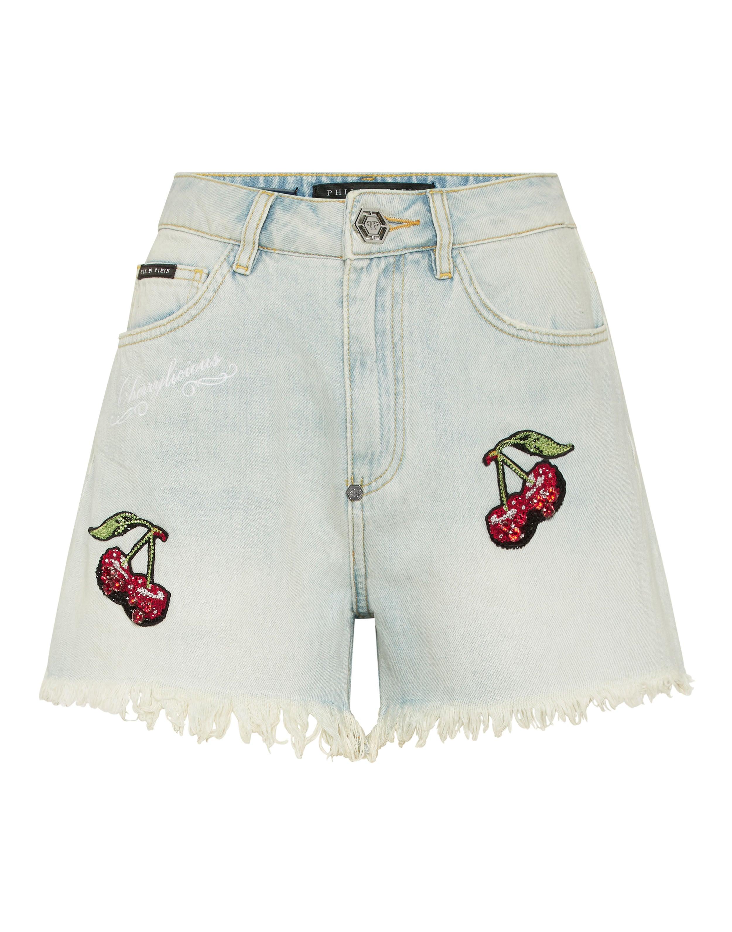 Philipp Plein ロゴプレート ショートパンツ Philipp Plein ロゴプレート ショートパンツ | ブルー | FARFETCH JP