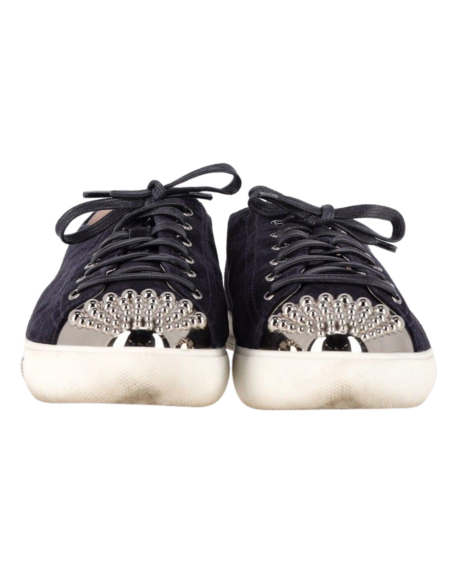 miu miu pointed toe sneakers