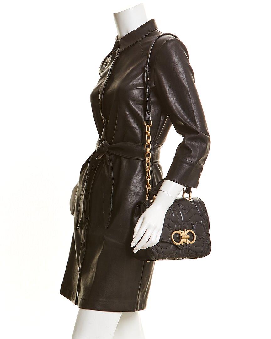 Salvatore Ferragamo Gancini Leather Handbag (SHG-34829) – LuxeDH