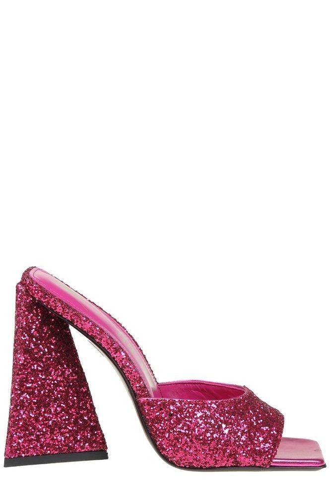 サンダル・ミュール THE ATTICO Fuchsia glitters Devon mules (227WS000G001 008) The Attico Mule shoes for Women | Online Sale up to 69% off