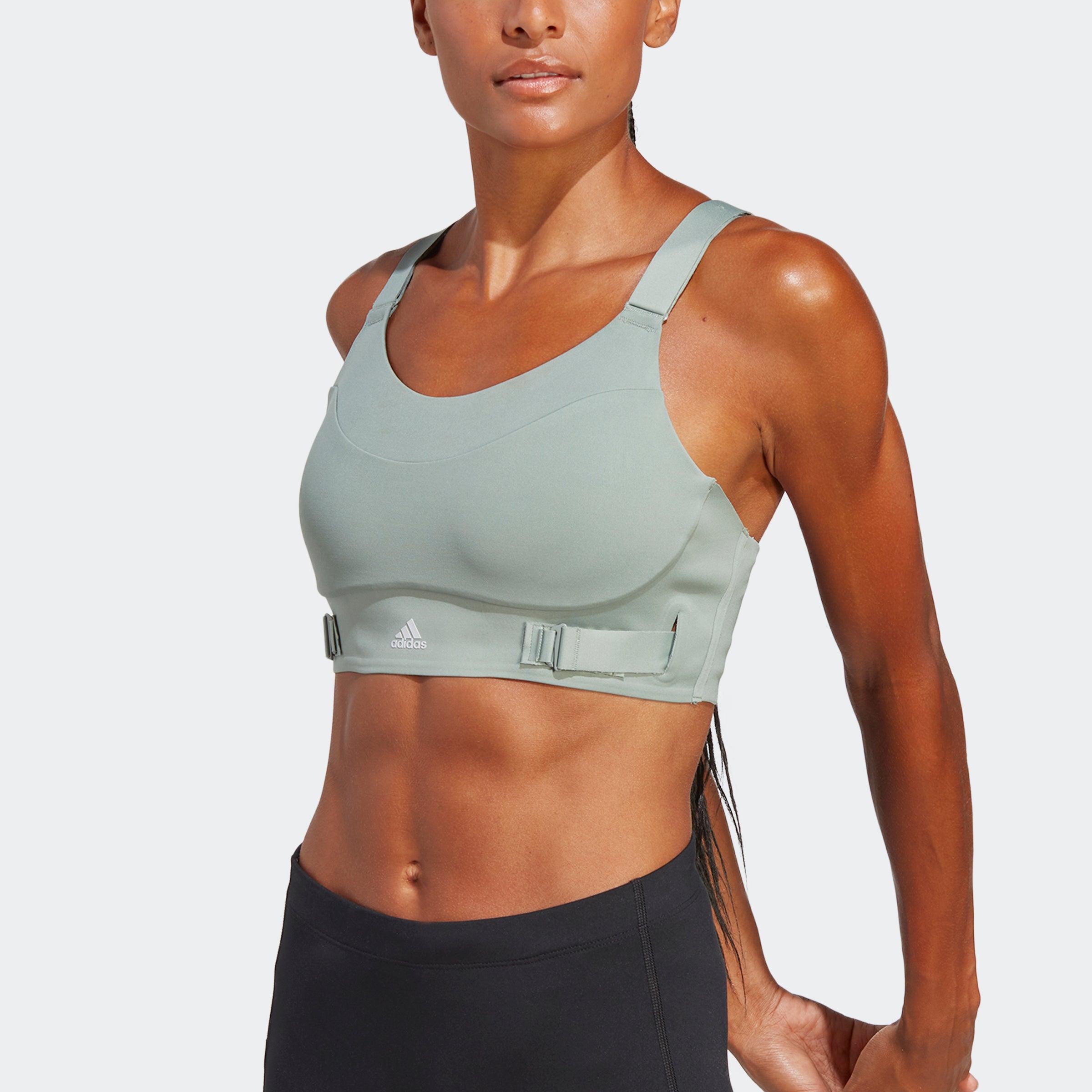 adidas Fastimpact Luxe Run High-support Bra in Gray | Lyst