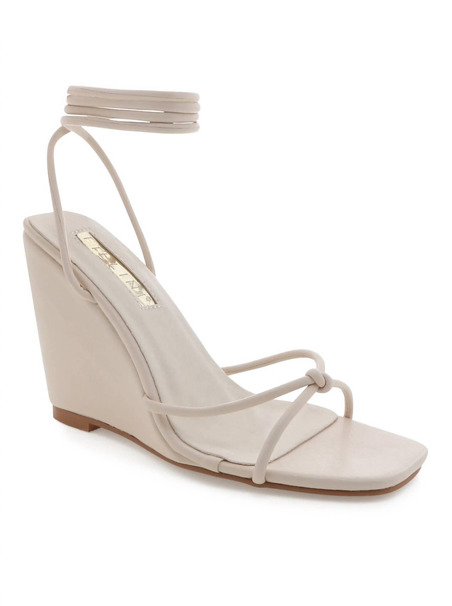 Billini Otis Lace Up Wedge Sandal in White Lyst