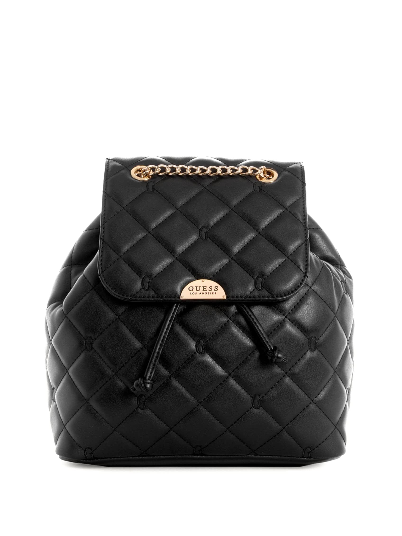 Guess Factory Waterston Quilted Backpack in Black | Lyst