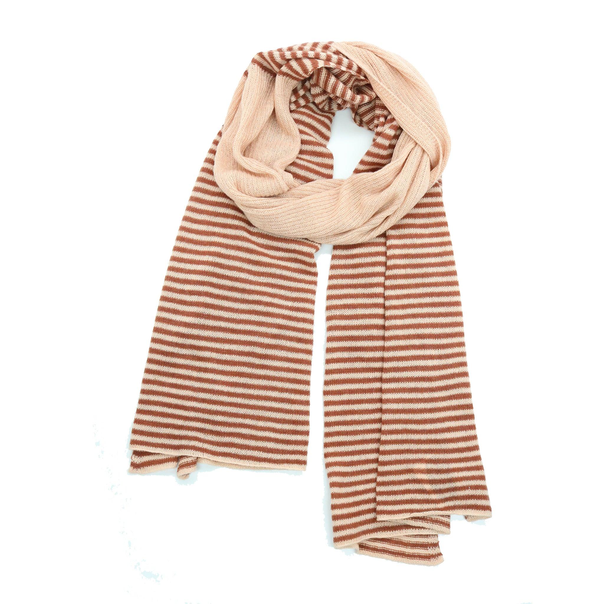 Portolano Cashmere Striped Wrap With Lurex in Pink | Lyst