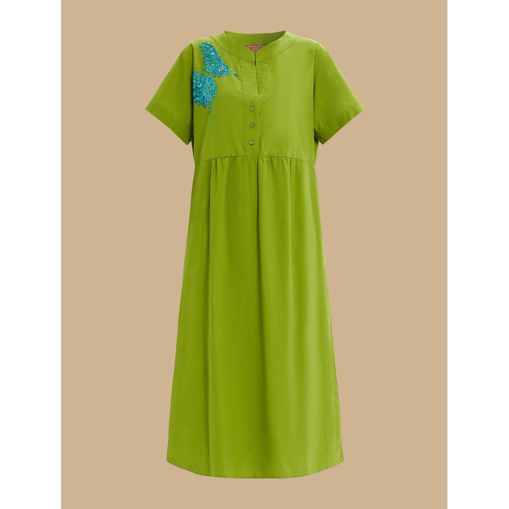 slim fit dress slacks MARINA RINALDI Women's Green Durata Textured Sheath Dress $825 NWT main image 0