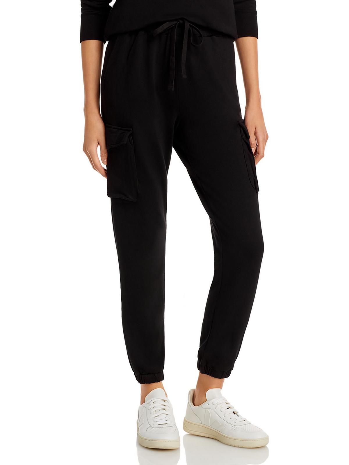 Monrow Sweatpants Cargo Jogger Pants in Black Lyst