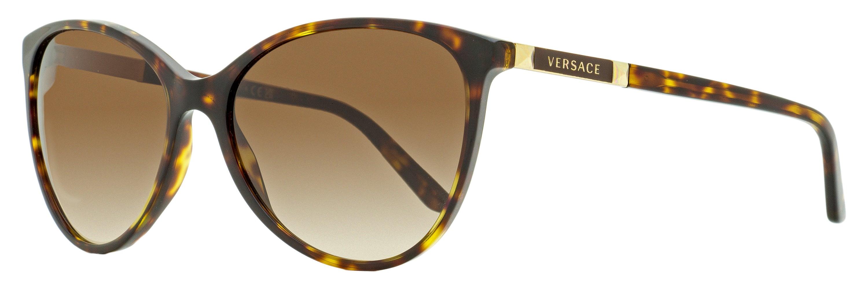 Versace Cat Eye Sunglasses Ve4260 108/13 Amber Havana 58mm in Black | Lyst