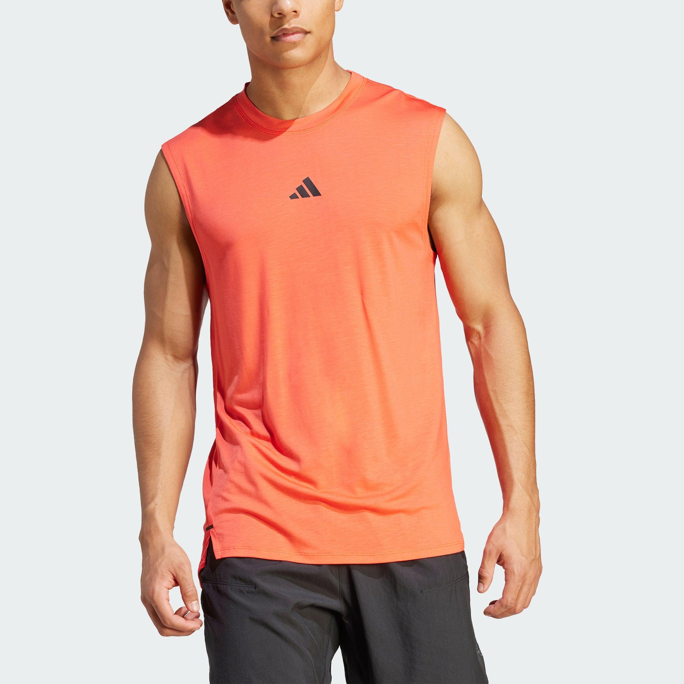 Adidas sleeveless shop workout shirts