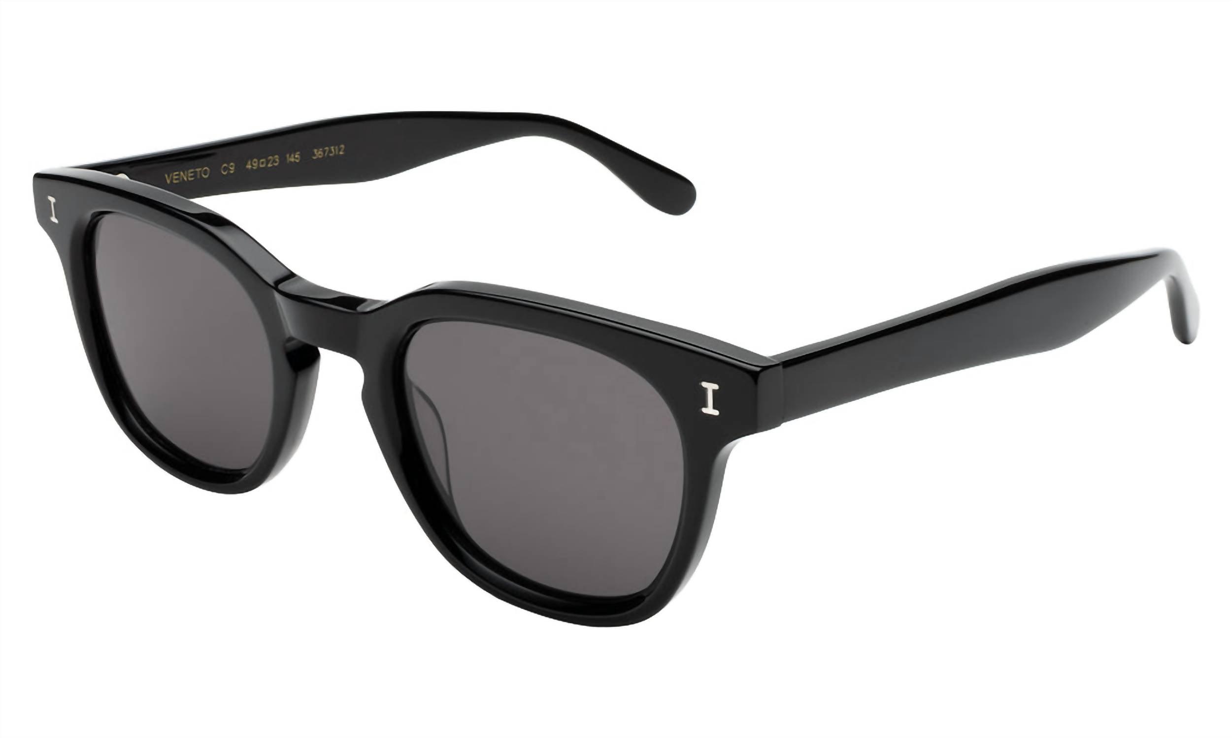 NEW ILLESTEVA women\'s c9 49-23 sunglasses in black grey flat The Sheila A 90 main image 3