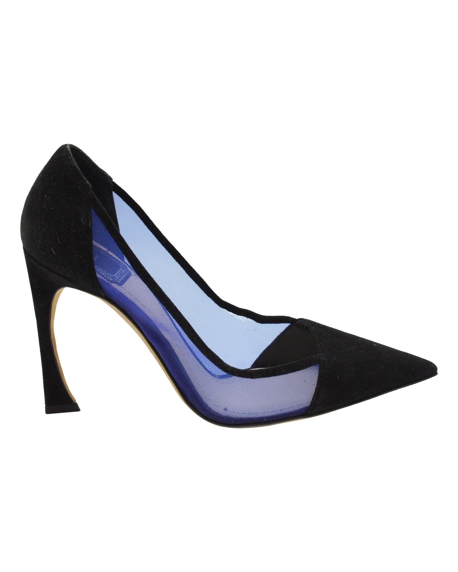 Dior Dior Mesh Pointed Toe Pumps in Blue Lyst