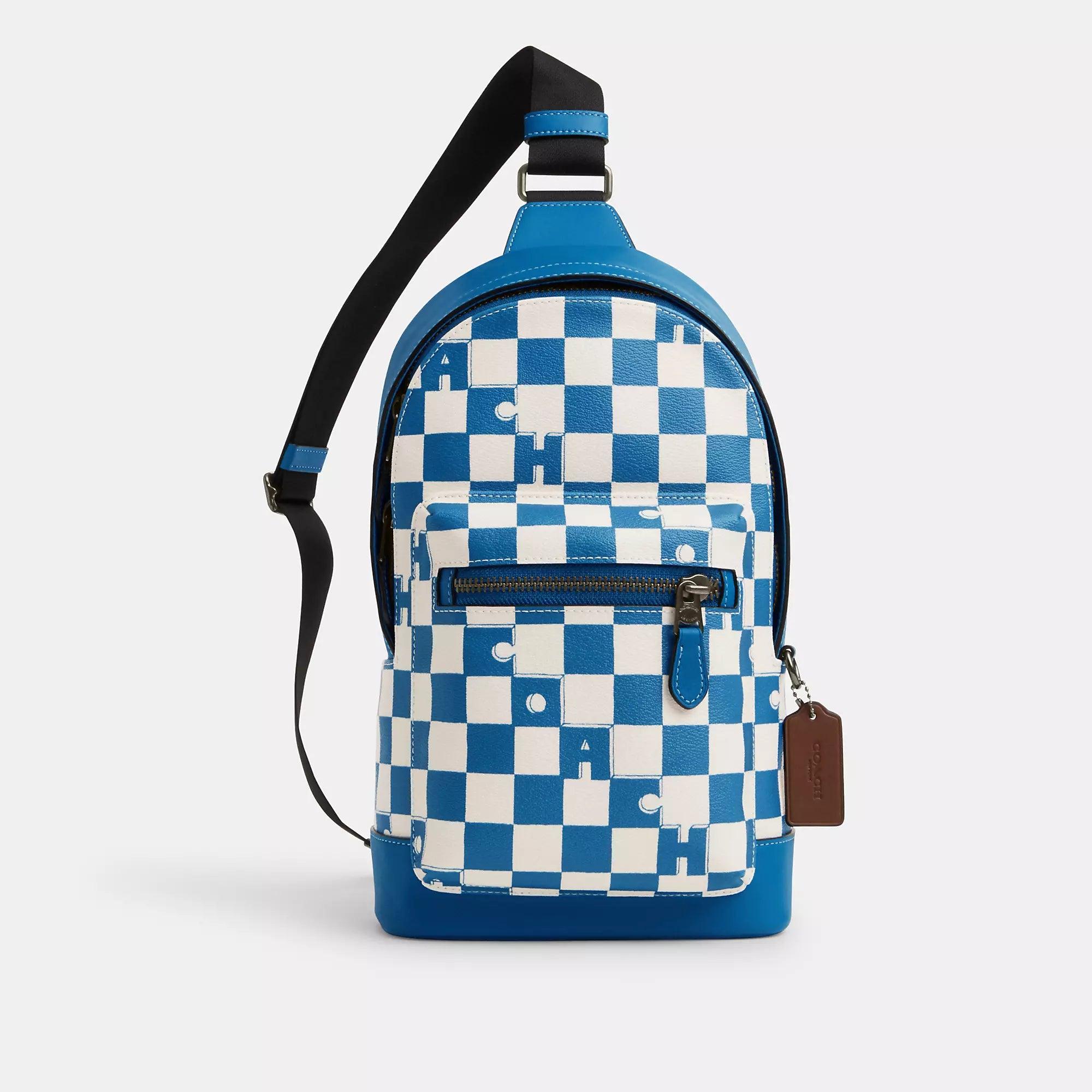 Coach checkered backpack online