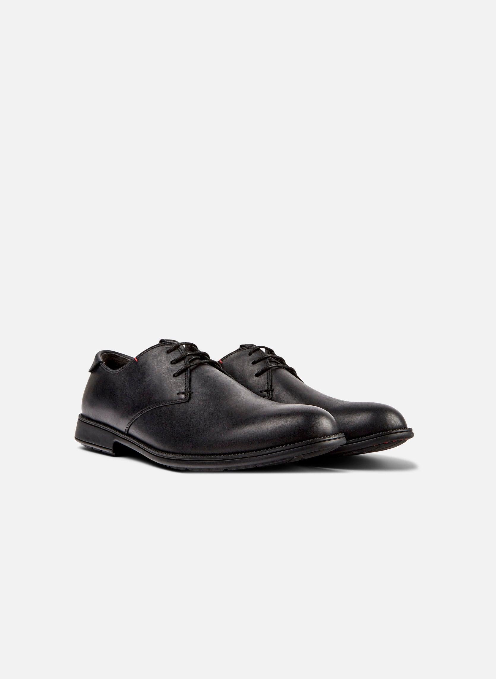Derbys Camper Homme 1913-18552 - Chaussures En Cuir Noir Confortables Semelle Caoutchouc