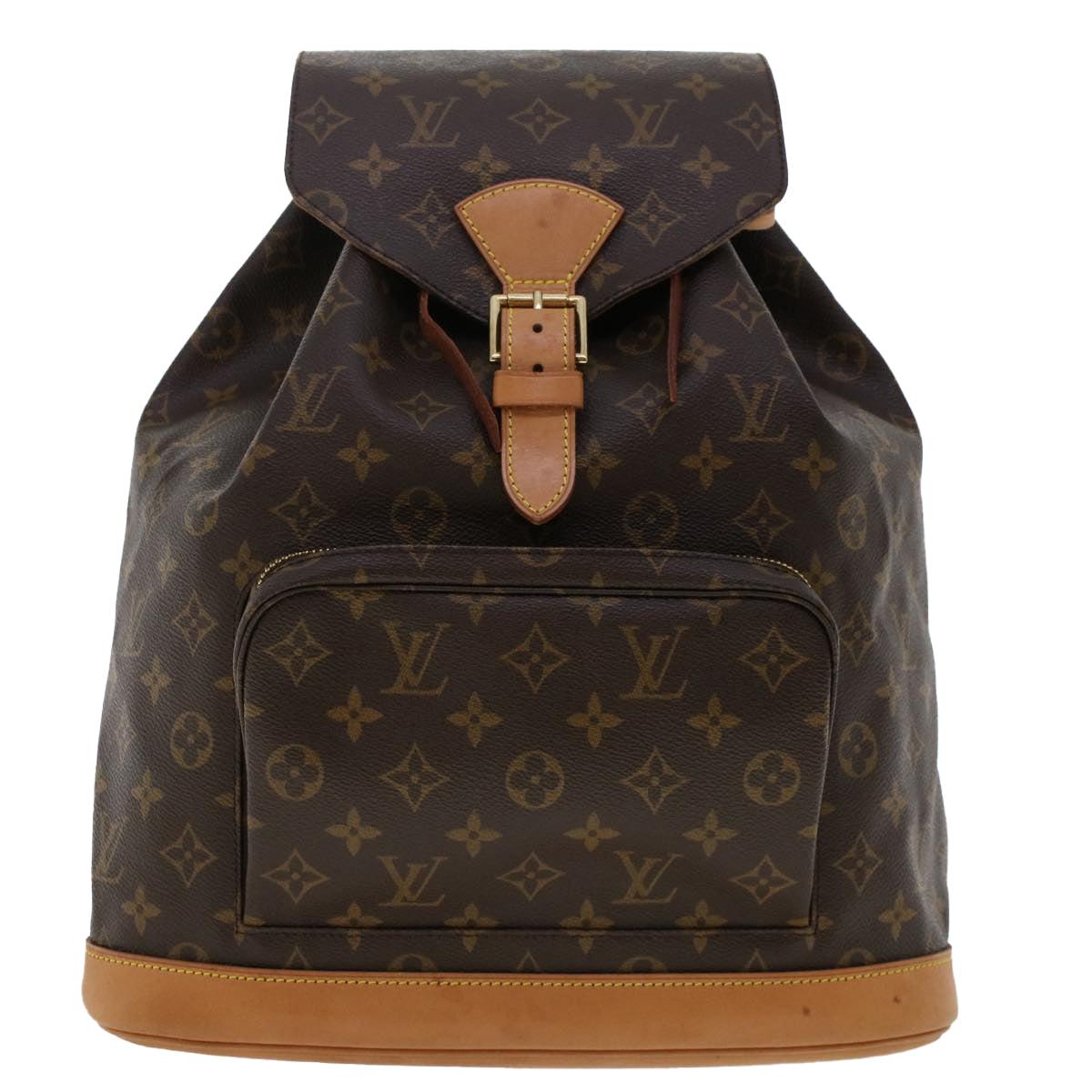 Louis Vuitton Montsouris Canvas Backpack Bag (pre-owned) in Black