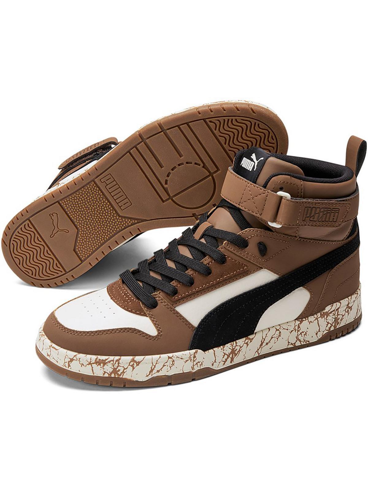 PUMA Rbd Game Barista Leather High top Skate Shoes in Brown for Men Lyst